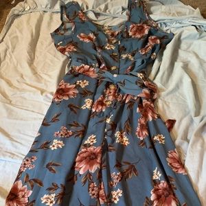 Tank top floral romper. Never worn